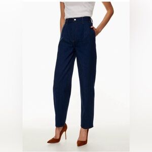 Denim Forum The Luanne High Rise Pleated Tapered Jeans Size 27